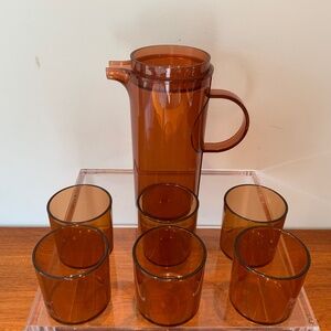 Mid Century Modern Acrylic Pitcher Set Designed by Gunnar Cyren for Dansk Denmar